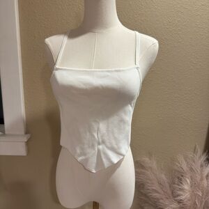 White Spaghetti Strap Women's Top